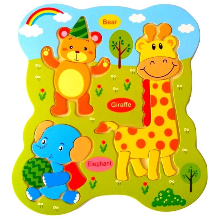 Rompecabezas Encajable de Madera en Ingles Variedades Chalo